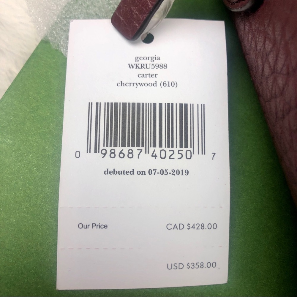 ⬇️NWT Kate Spade Carter Georgia Cherrywood Satchel - Picture 12 of 12